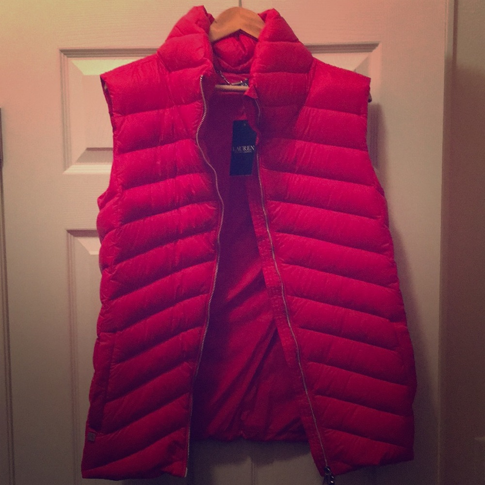 Ralph Lauren quilted red vest